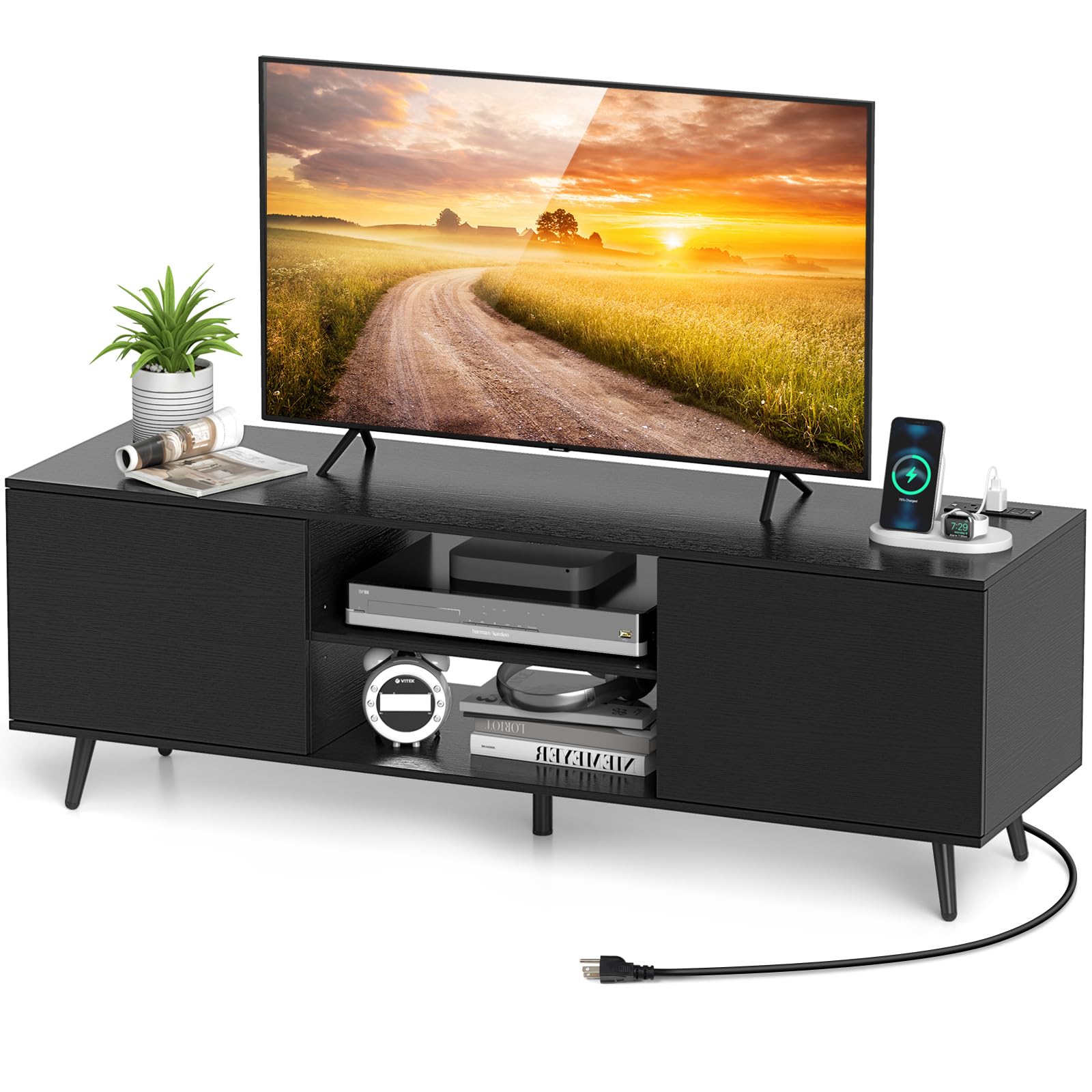 Tangkula TV Stand for 60" TVs for Living Room